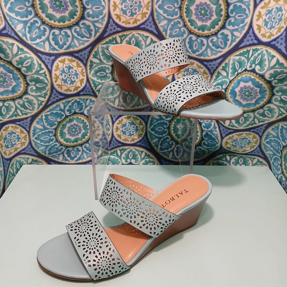 Talbots Leather Wedge Sandals
